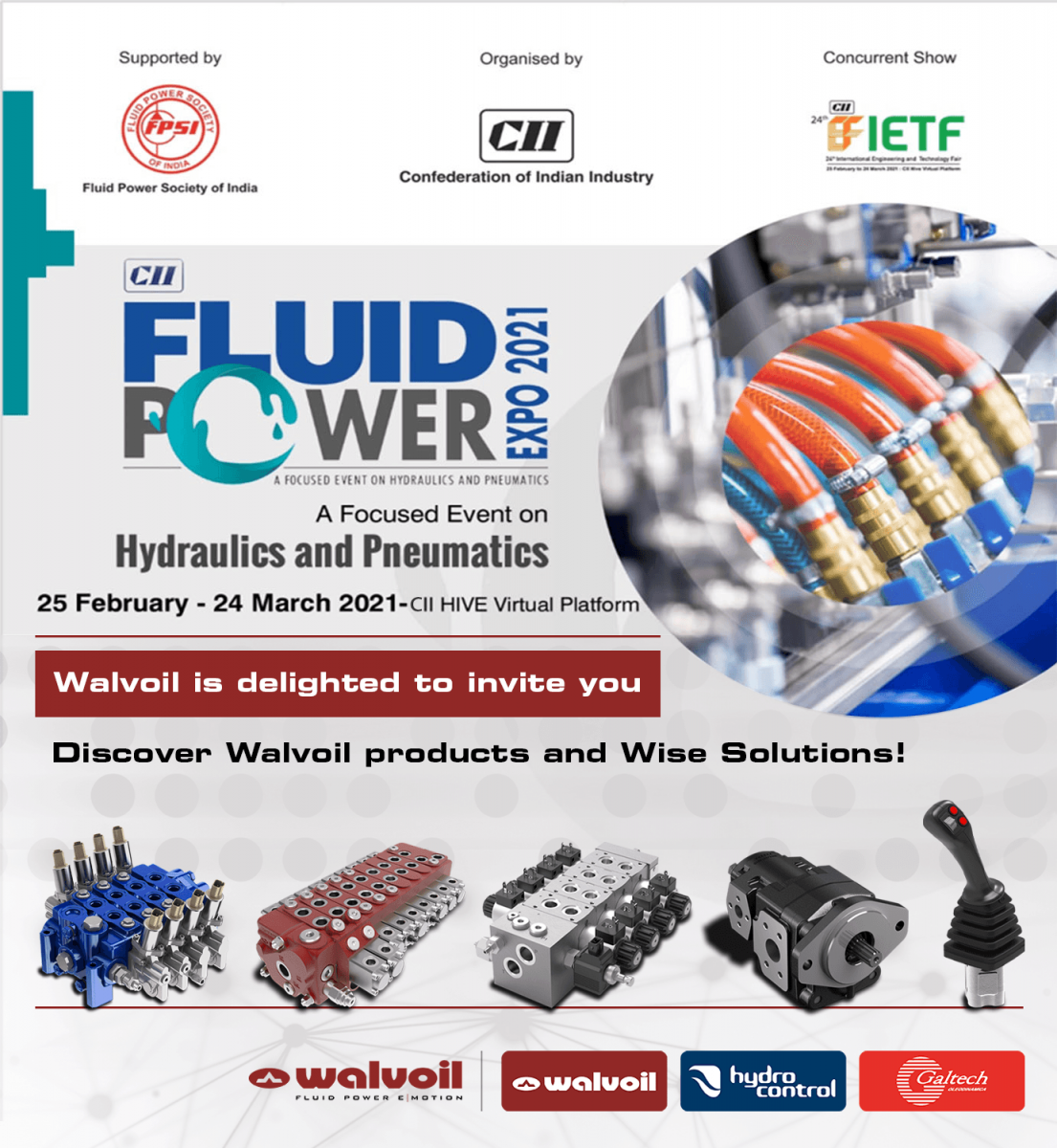 Walvoil at the FLUID POWER EXPO 2021 digital event. See you on February
